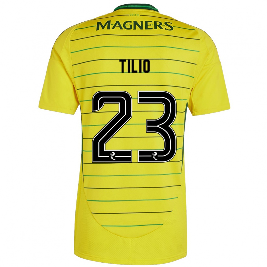 Niño Fútbol Camiseta Marco Tilio #23 Amarillo 2ª Equipación 2024/25 Argentina