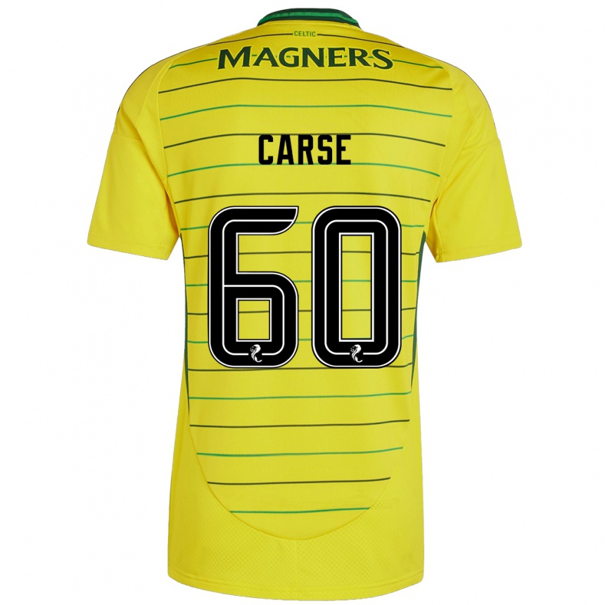 Niño Fútbol Camiseta Mackenzie Carse #60 Amarillo 2ª Equipación 2024/25 Argentina