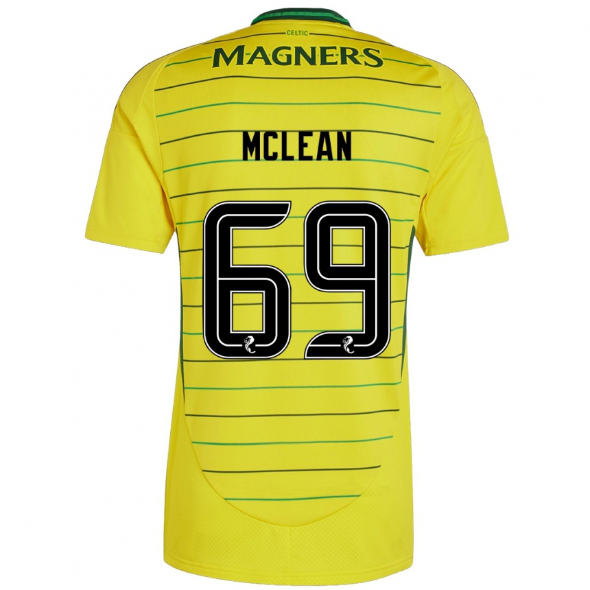 Niño Fútbol Camiseta Kai Mclean #69 Amarillo 2ª Equipación 2024/25 Argentina