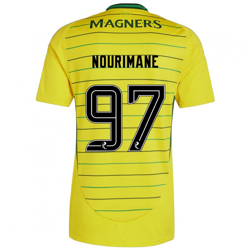 Niño Fútbol Camiseta Addi Nourimane #97 Amarillo 2ª Equipación 2024/25 Argentina