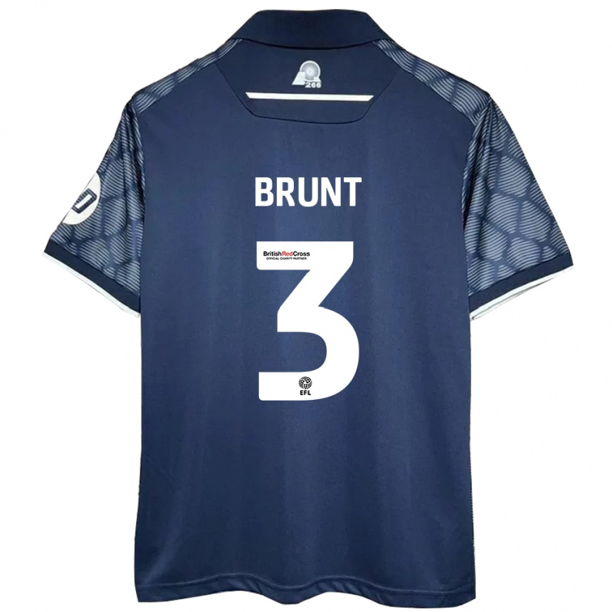 Niño Fútbol Camiseta Lewis Brunt #3 Negro 2ª Equipación 2024/25 Argentina