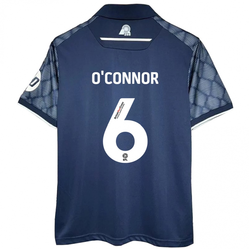 Niño Fútbol Camiseta Thomas O'connor #6 Negro 2ª Equipación 2024/25 Argentina