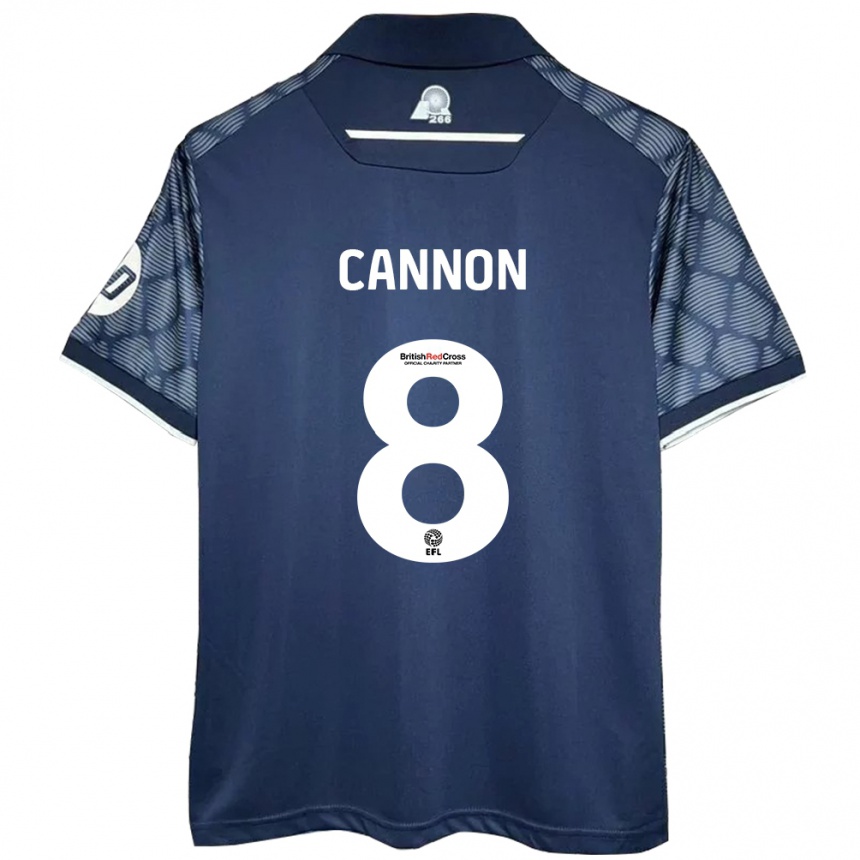 Niño Fútbol Camiseta Andy Cannon #8 Negro 2ª Equipación 2024/25 Argentina