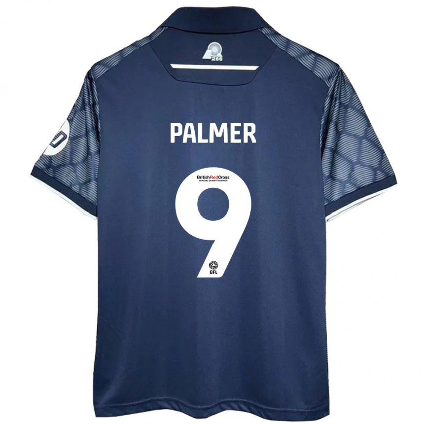 Niño Fútbol Camiseta Ollie Palmer #9 Negro 2ª Equipación 2024/25 Argentina