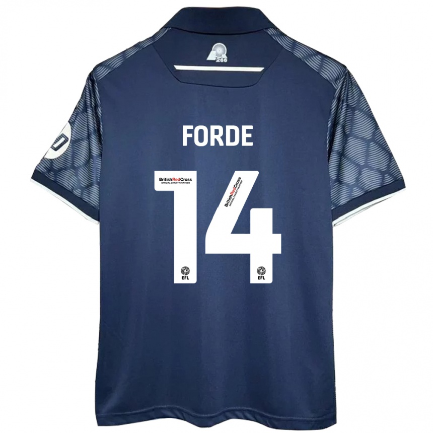 Niño Fútbol Camiseta Anthony Forde #14 Negro 2ª Equipación 2024/25 Argentina