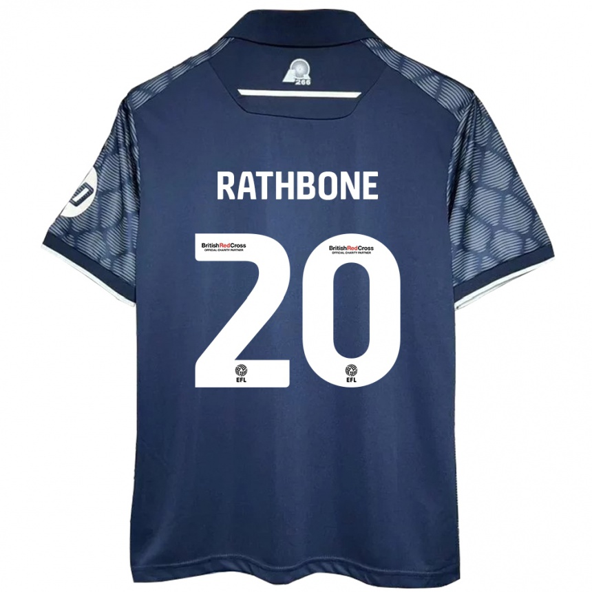 Niño Fútbol Camiseta Ollie Rathbone #20 Negro 2ª Equipación 2024/25 Argentina