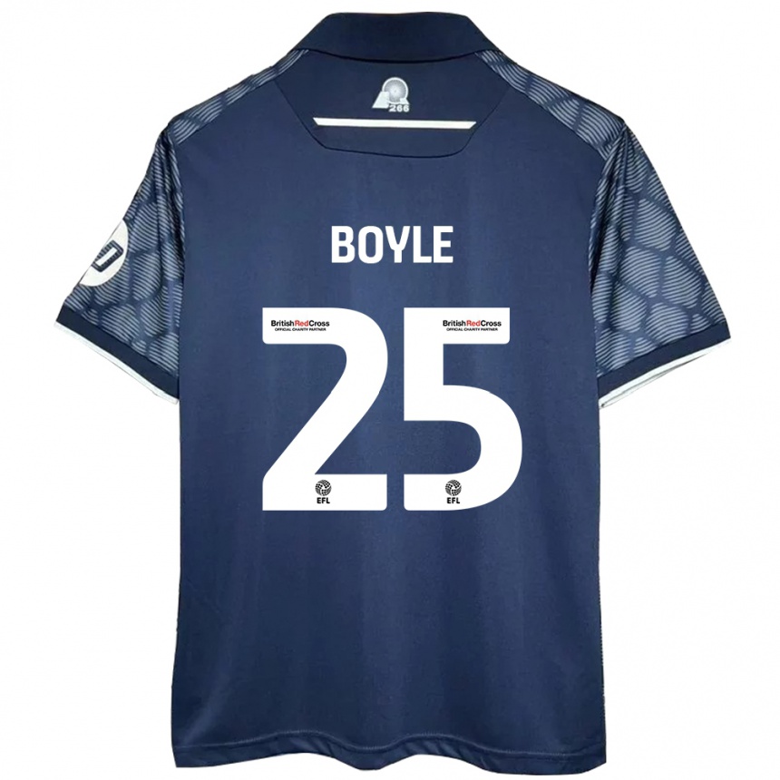 Niño Fútbol Camiseta Will Boyle #25 Negro 2ª Equipación 2024/25 Argentina