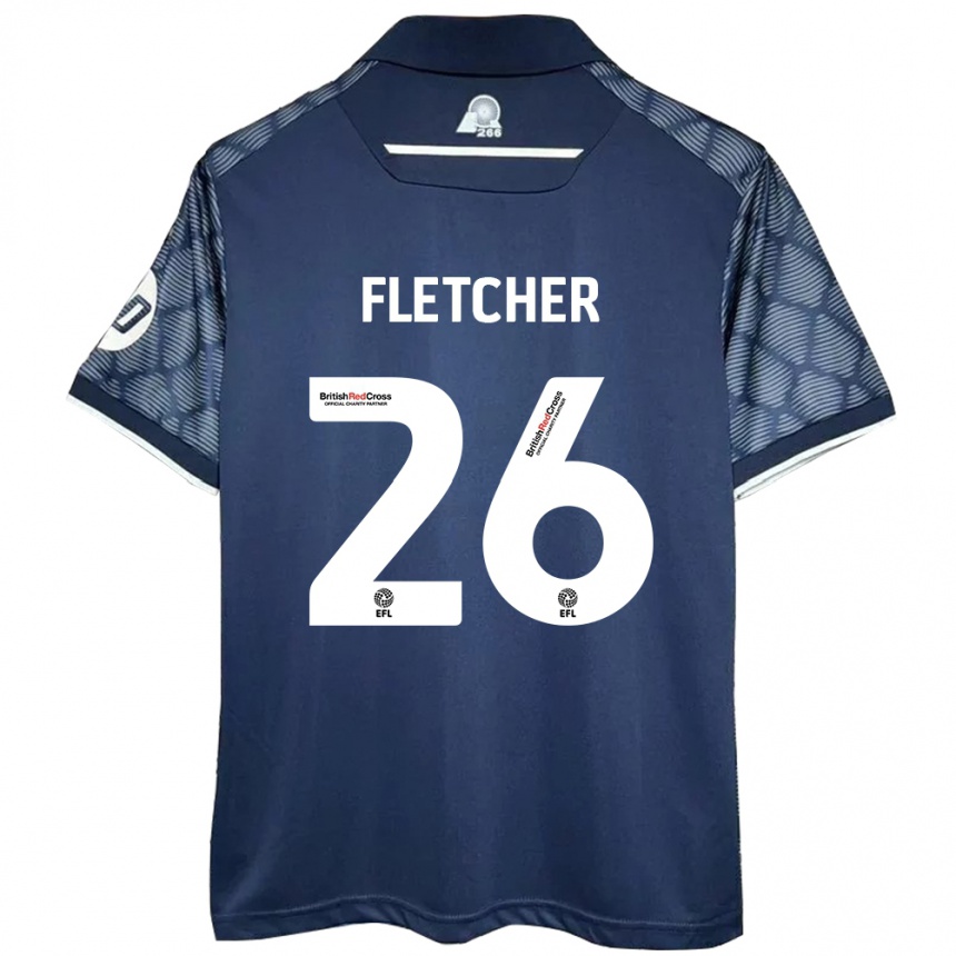 Niño Fútbol Camiseta Steven Fletcher #26 Negro 2ª Equipación 2024/25 Argentina