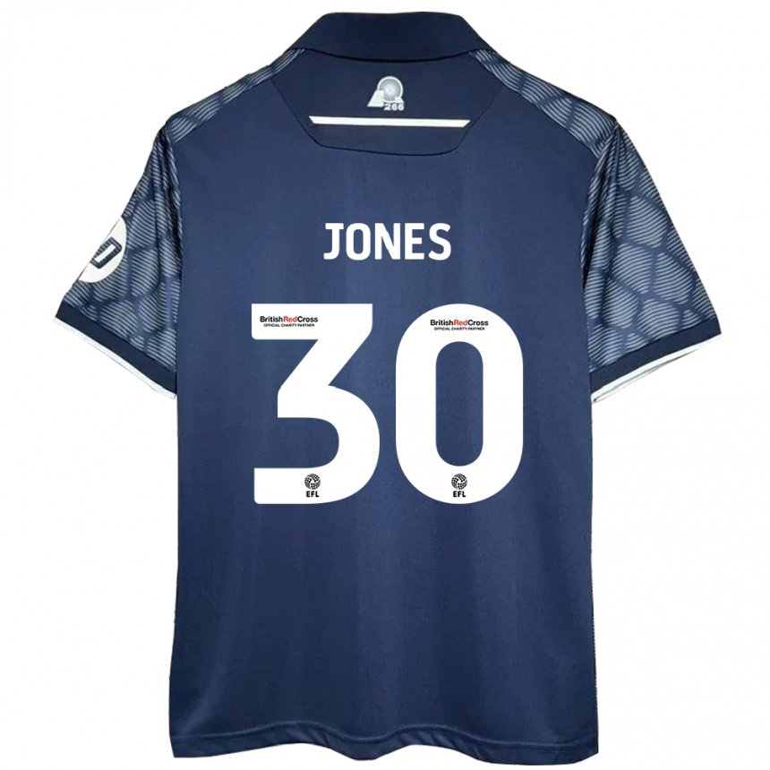 Niño Fútbol Camiseta James Jones #30 Negro 2ª Equipación 2024/25 Argentina