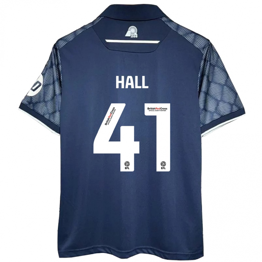 Niño Fútbol Camiseta Liam Hall #41 Negro 2ª Equipación 2024/25 Argentina