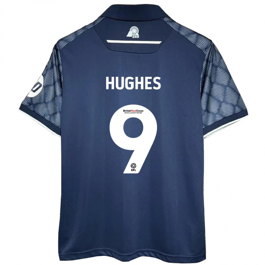 Niño Fútbol Camiseta Rosie Hughes #9 Negro 2ª Equipación 2024/25 Argentina