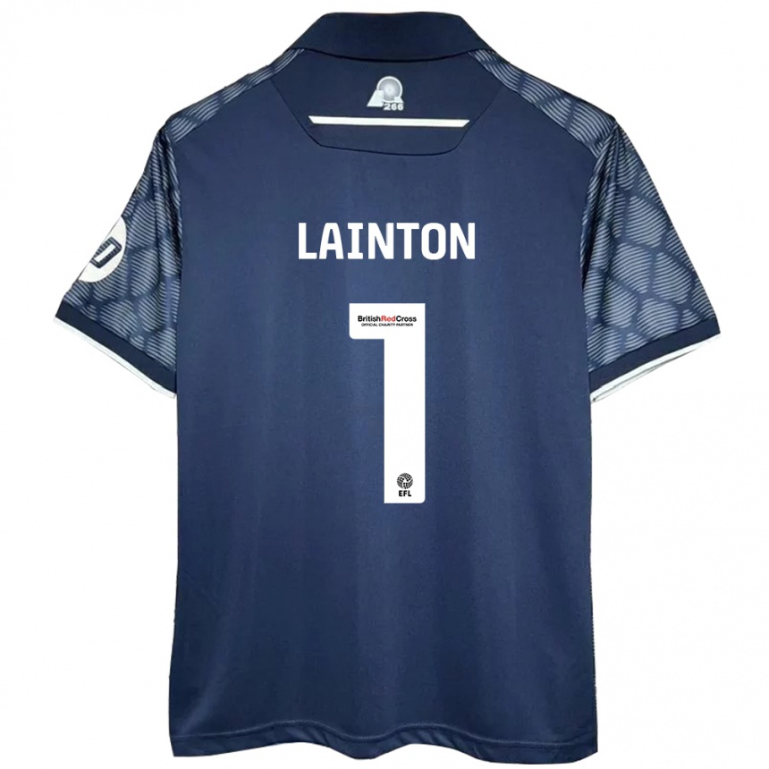 Niño Fútbol Camiseta Rob Lainton #1 Negro 2ª Equipación 2024/25 Argentina