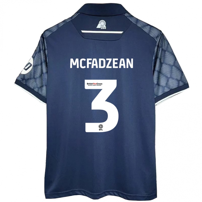 Niño Fútbol Camiseta Callum Mcfadzean #3 Negro 2ª Equipación 2024/25 Argentina