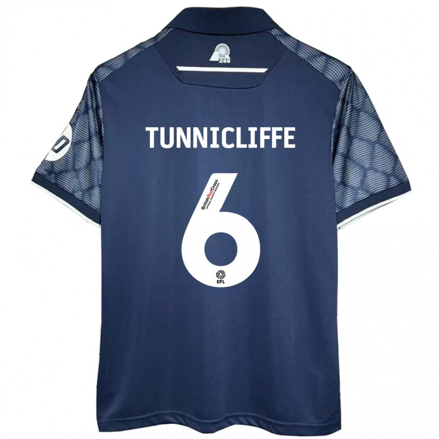 Niño Fútbol Camiseta Jordan Tunnicliffe #6 Negro 2ª Equipación 2024/25 Argentina