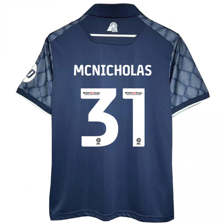 Niño Fútbol Camiseta Luke Mcnicholas #31 Negro 2ª Equipación 2024/25 Argentina