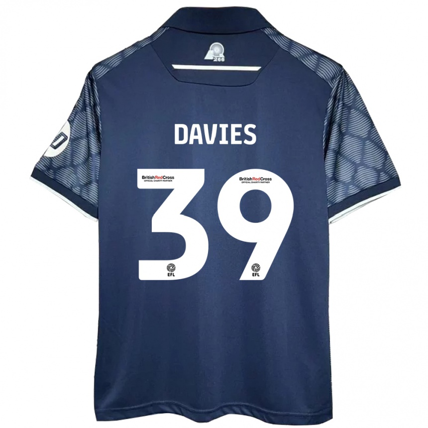 Niño Fútbol Camiseta Daniel Davies #39 Negro 2ª Equipación 2024/25 Argentina