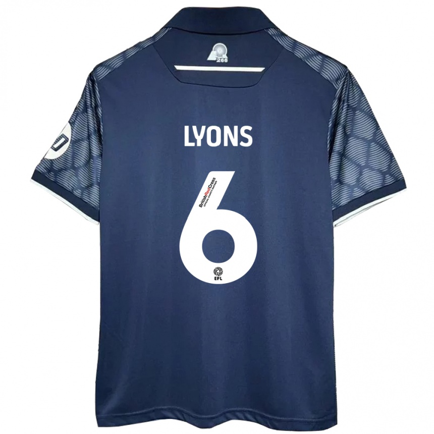 Niño Fútbol Camiseta Lauryn Lyons #6 Negro 2ª Equipación 2024/25 Argentina