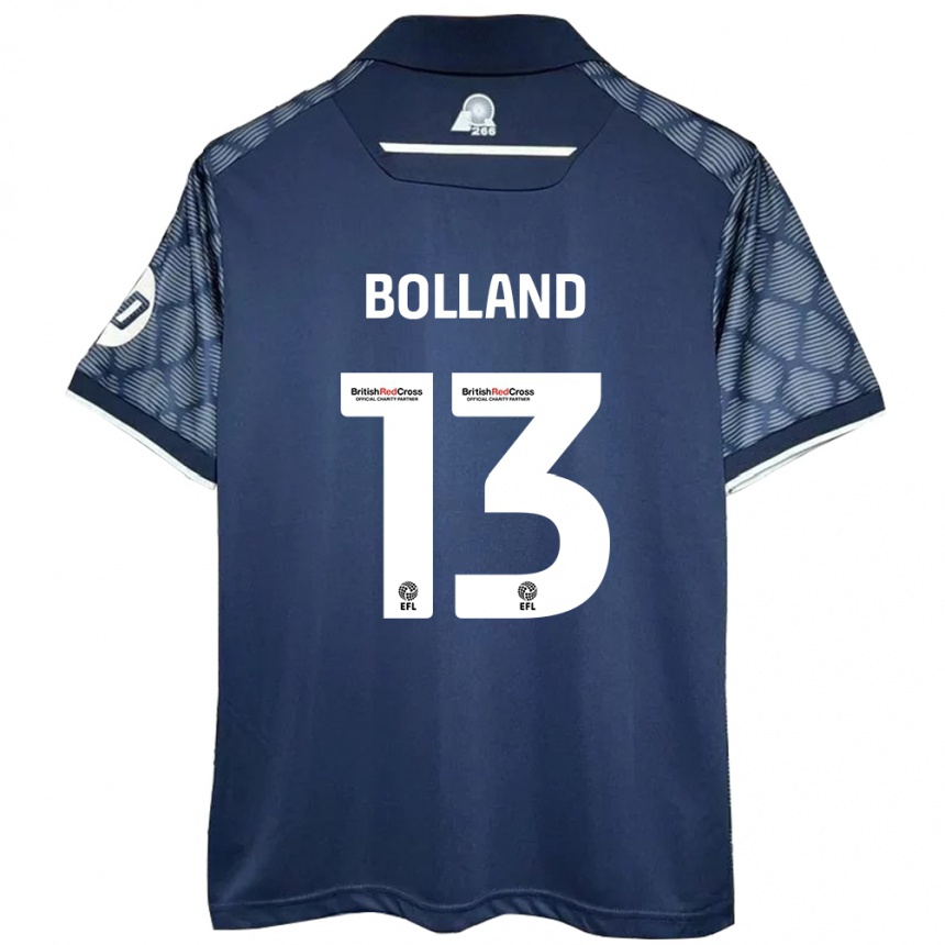 Niño Fútbol Camiseta Charlotte Bolland #13 Negro 2ª Equipación 2024/25 Argentina