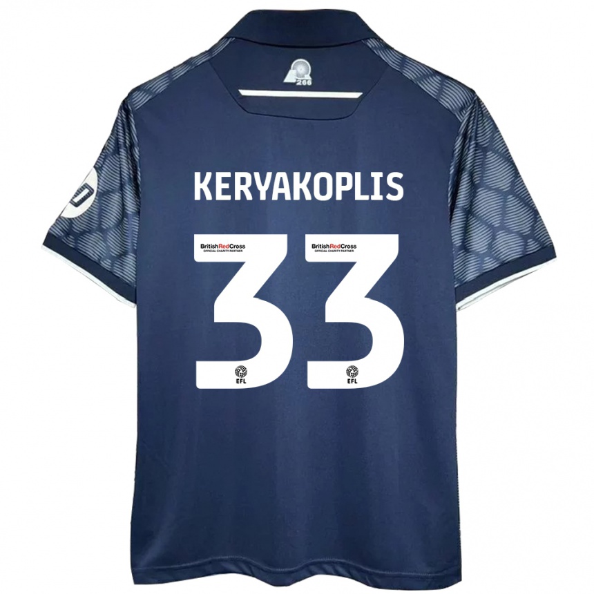 Niño Fútbol Camiseta Hannah Keryakoplis #33 Negro 2ª Equipación 2024/25 Argentina