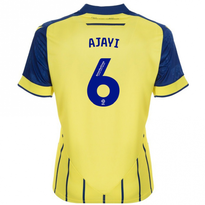 Niño Fútbol Camiseta Semi Ajayi #6 Amarillo Azul 2ª Equipación 2024/25 Argentina