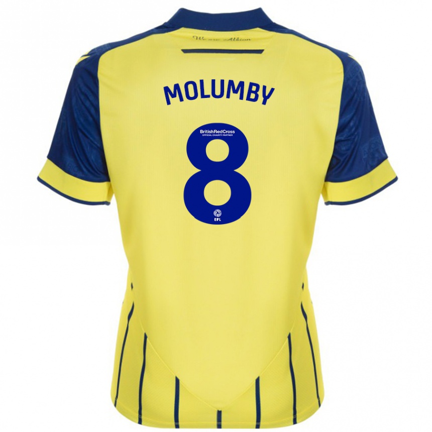 Niño Fútbol Camiseta Jayson Molumby #8 Amarillo Azul 2ª Equipación 2024/25 Argentina