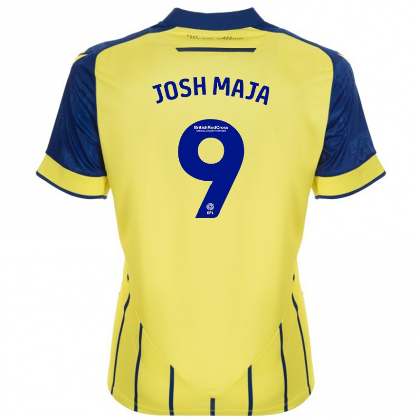 Niño Fútbol Camiseta Josh Maja #9 Amarillo Azul 2ª Equipación 2024/25 Argentina