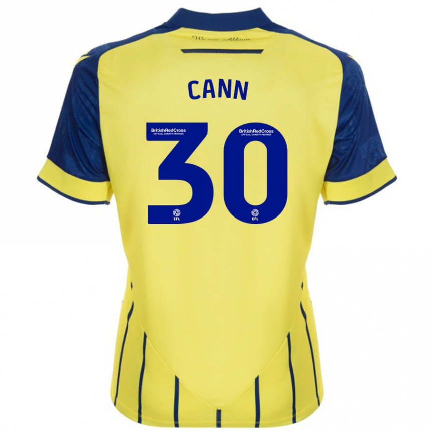 Niño Fútbol Camiseta Ted Cann #30 Amarillo Azul 2ª Equipación 2024/25 Argentina