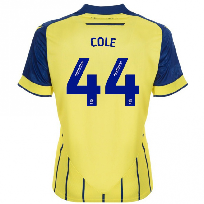 Niño Fútbol Camiseta Devante Cole #44 Amarillo Azul 2ª Equipación 2024/25 Argentina