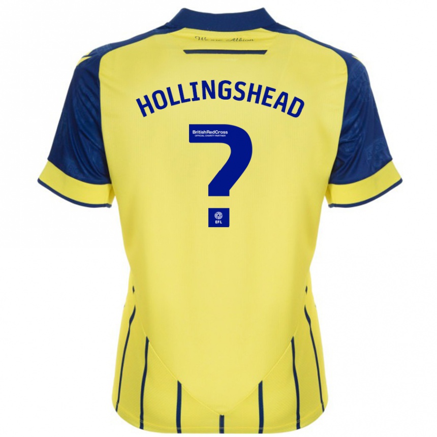 Niño Fútbol Camiseta Ronnie Hollingshead #0 Amarillo Azul 2ª Equipación 2024/25 Argentina