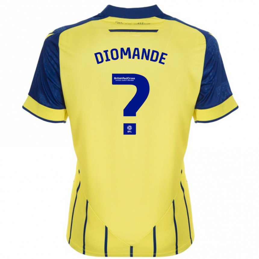 Niño Fútbol Camiseta Muhamed Diomande #0 Amarillo Azul 2ª Equipación 2024/25 Argentina