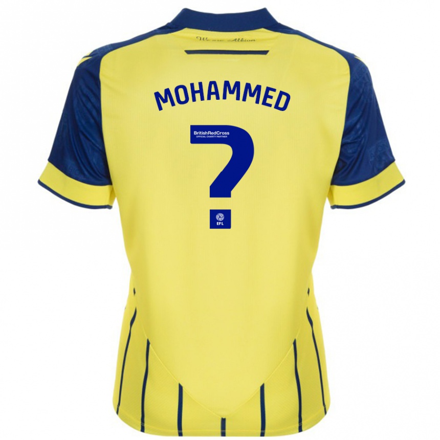 Niño Fútbol Camiseta Jamal Mohammed #0 Amarillo Azul 2ª Equipación 2024/25 Argentina