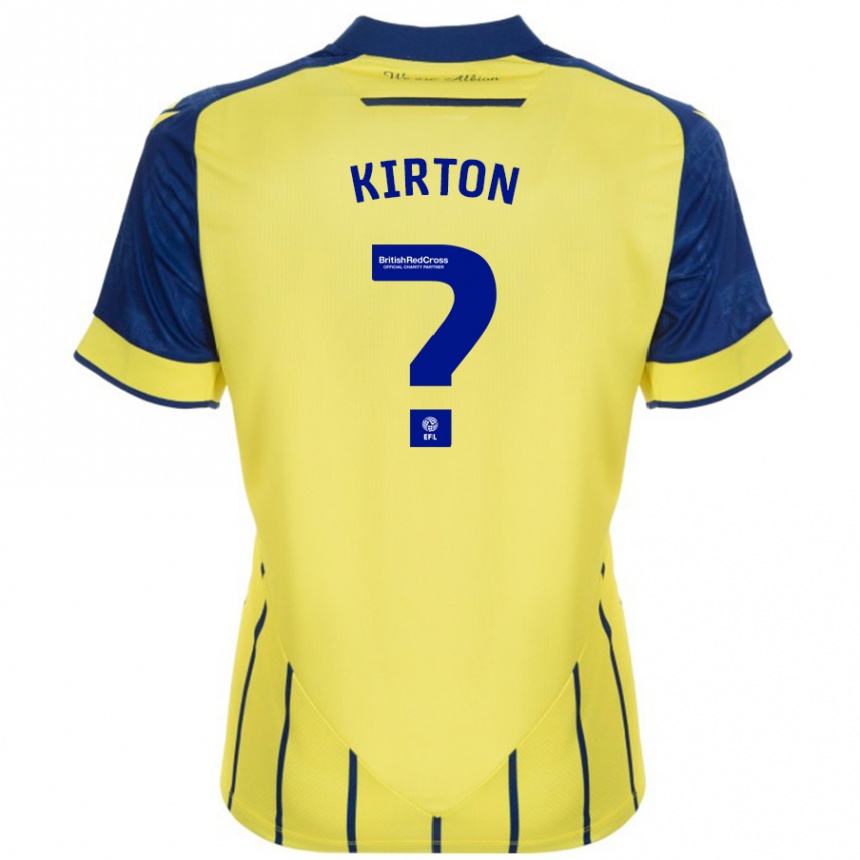 Niño Fútbol Camiseta Archie Kirton #0 Amarillo Azul 2ª Equipación 2024/25 Argentina