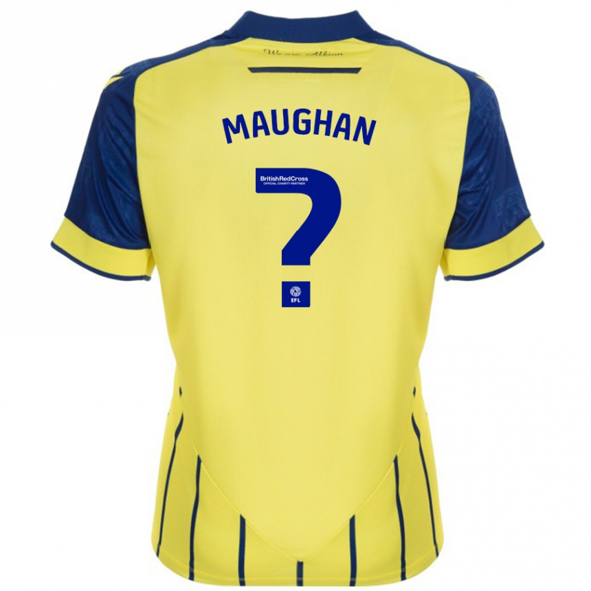 Niño Fútbol Camiseta Alfie Maughan #0 Amarillo Azul 2ª Equipación 2024/25 Argentina