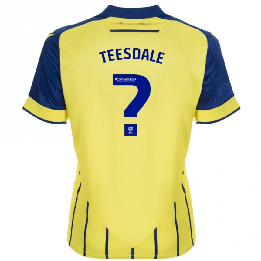 Niño Fútbol Camiseta Finn Teesdale #0 Amarillo Azul 2ª Equipación 2024/25 Argentina