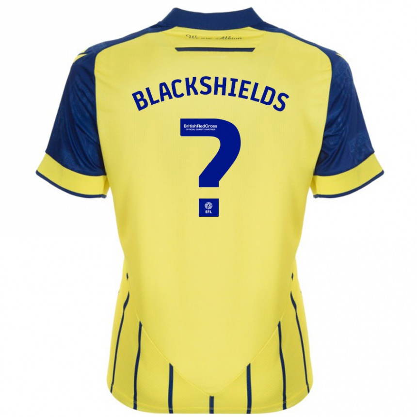 Niño Fútbol Camiseta Charlie Blackshields #0 Amarillo Azul 2ª Equipación 2024/25 Argentina