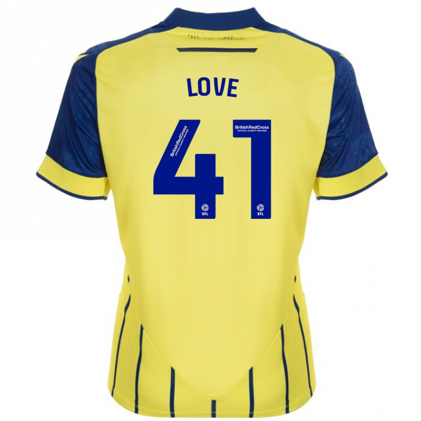 Niño Fútbol Camiseta Layton Love #41 Amarillo Azul 2ª Equipación 2024/25 Argentina