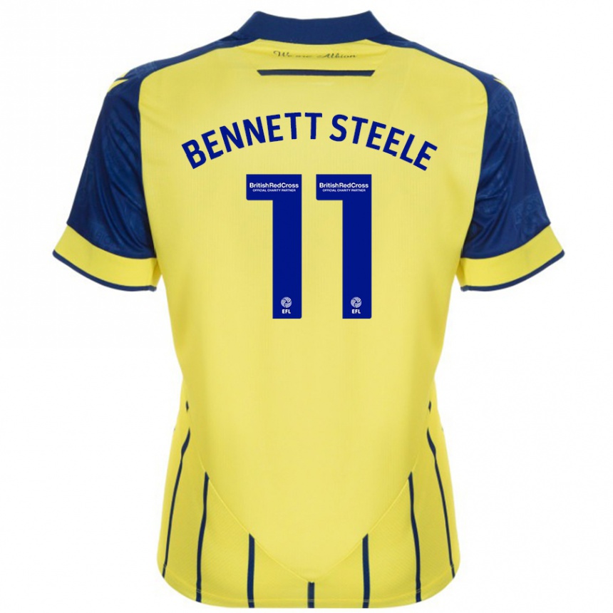 Niño Fútbol Camiseta Lizzie Bennett-Steele #11 Amarillo Azul 2ª Equipación 2024/25 Argentina