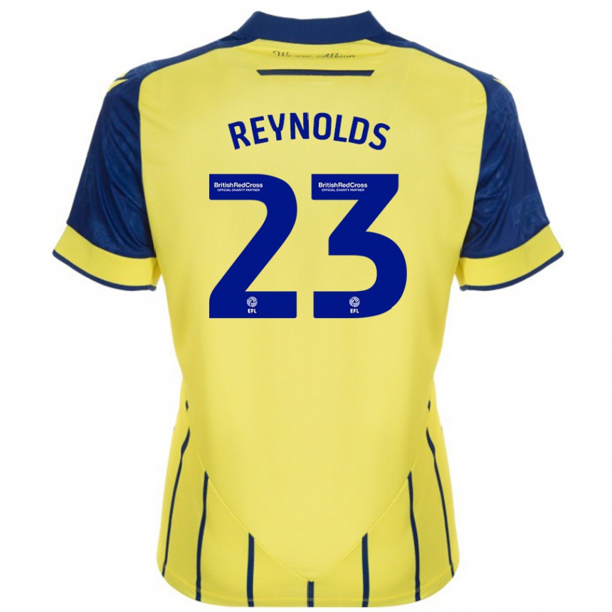 Niño Fútbol Camiseta Taylor Reynolds #23 Amarillo Azul 2ª Equipación 2024/25 Argentina