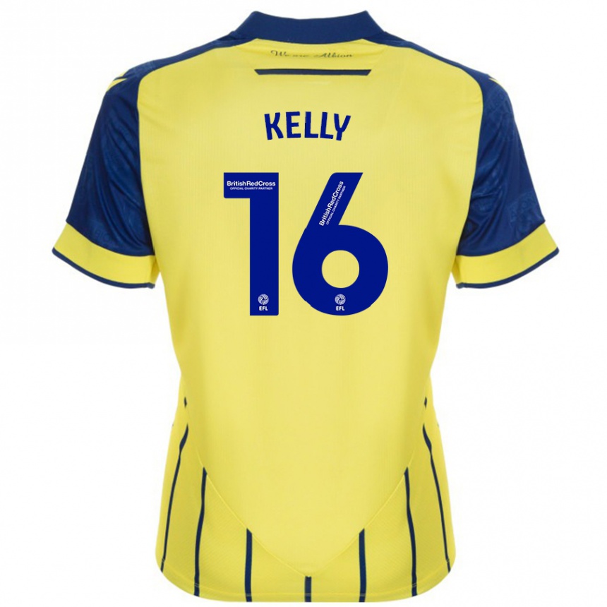 Niño Fútbol Camiseta Martin Kelly #16 Amarillo Azul 2ª Equipación 2024/25 Argentina