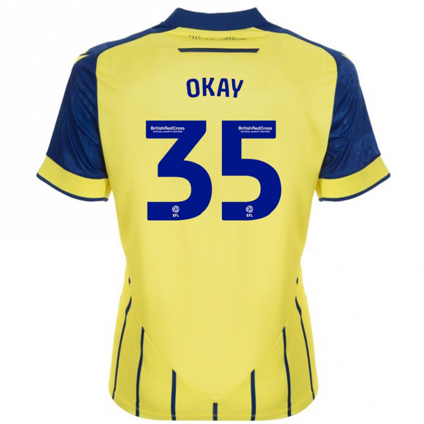 Niño Fútbol Camiseta Okay Yokuşlu #35 Amarillo Azul 2ª Equipación 2024/25 Argentina