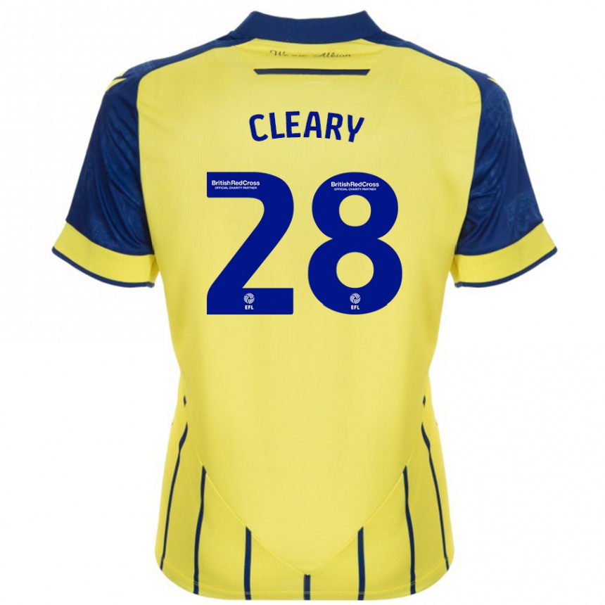 Niño Fútbol Camiseta Reyes Cleary #28 Amarillo Azul 2ª Equipación 2024/25 Argentina