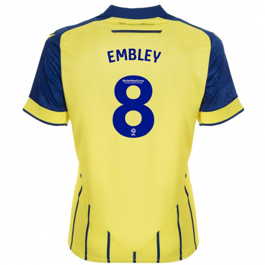 Niño Fútbol Camiseta Rosie Embley #8 Amarillo Azul 2ª Equipación 2024/25 Argentina