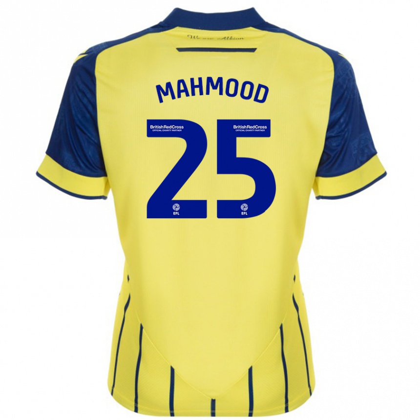 Niño Fútbol Camiseta Mahmood #25 Amarillo Azul 2ª Equipación 2024/25 Argentina