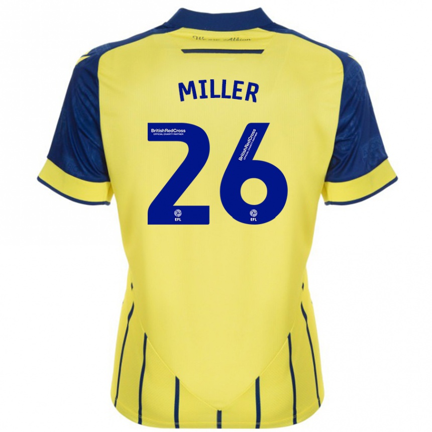 Niño Fútbol Camiseta Nna Miller #26 Amarillo Azul 2ª Equipación 2024/25 Argentina