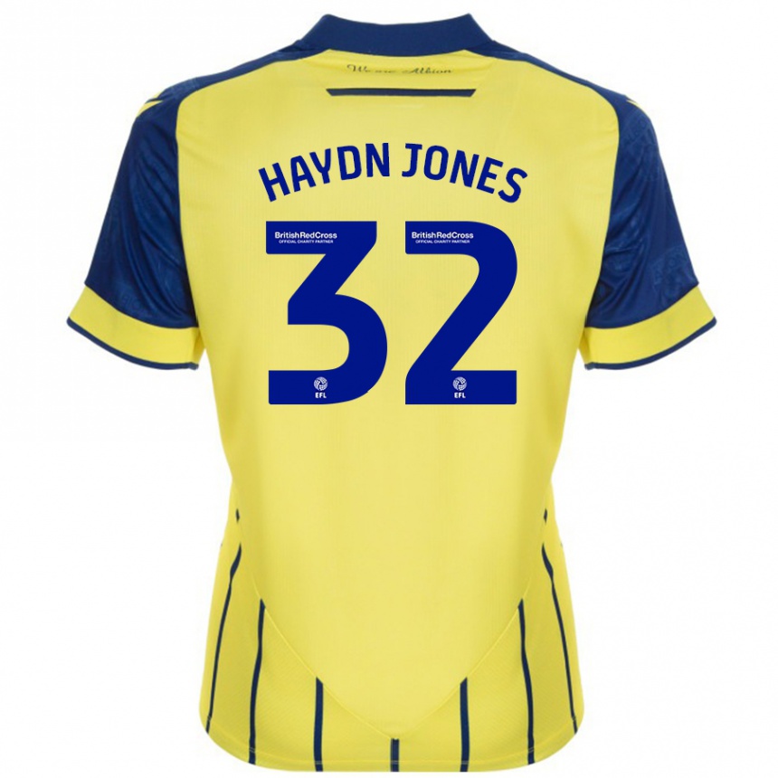 Niño Fútbol Camiseta Mackenzie Haydn-Jones #32 Amarillo Azul 2ª Equipación 2024/25 Argentina