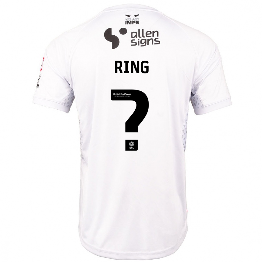 Niño Fútbol Camiseta Erik Ring #0 Rojo Blanco 2ª Equipación 2024/25 Argentina