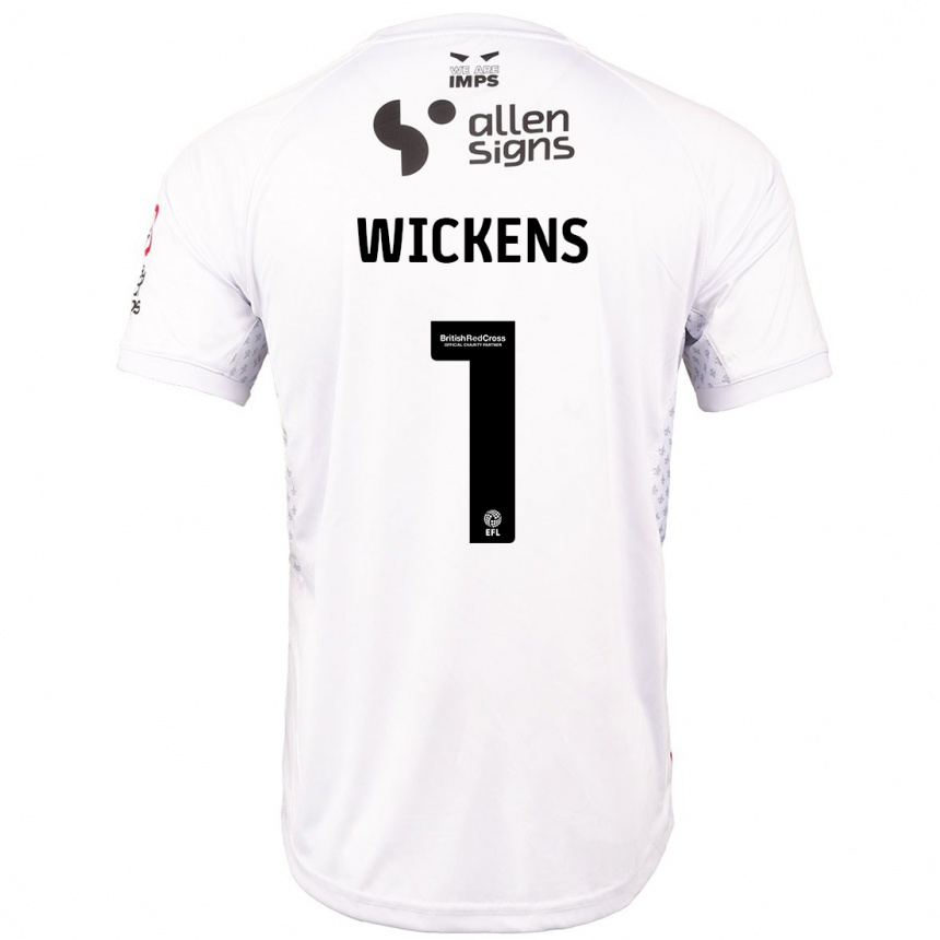 Niño Fútbol Camiseta George Wickens #1 Rojo Blanco 2ª Equipación 2024/25 Argentina