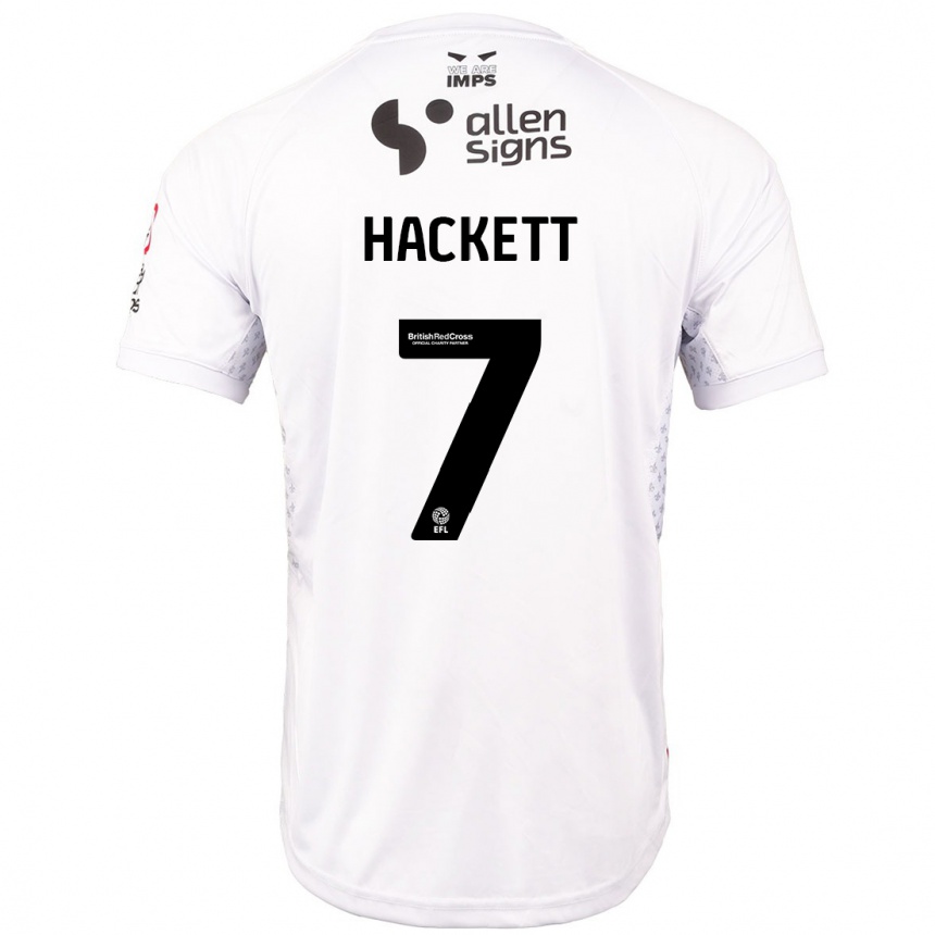 Niño Fútbol Camiseta Reeco Hackett #7 Rojo Blanco 2ª Equipación 2024/25 Argentina