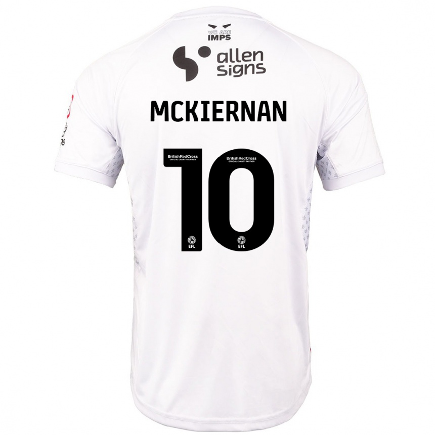 Niño Fútbol Camiseta Jj Mckiernan #10 Rojo Blanco 2ª Equipación 2024/25 Argentina