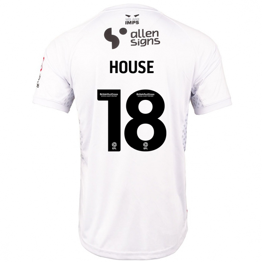 Niño Fútbol Camiseta Ben House #18 Rojo Blanco 2ª Equipación 2024/25 Argentina